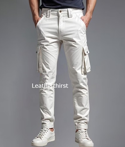 Pantalon cuir blanc pour - pantalon,