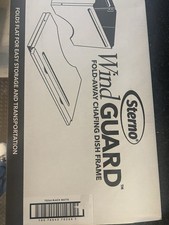 NIB Sterno Windguard Fold-Away Chafing Dish Frame Matte Black  70266