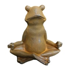 GRENOUILLE ZEN EN FONTE PATINE