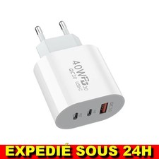 Chargeur Secteur 40W Double