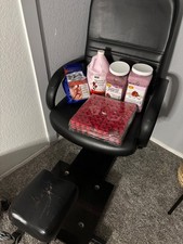pedicure chair and supplies