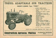 Antique Pratica Winch Farm Equipment 1955 Magazine Issue Advertising