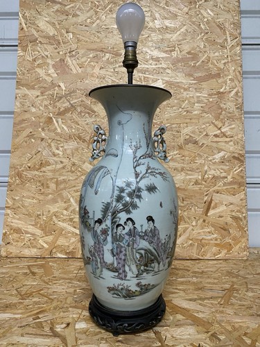 Ancien vase lampe porcelaine - lampe,