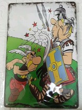 Plaque Métal Tôlée Vintage 20X30 ASTERIX ET OBELIX  BD Neuf NEWS Etcdb