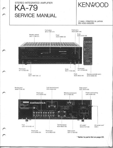 Manuel service pour kenwood - manuel,