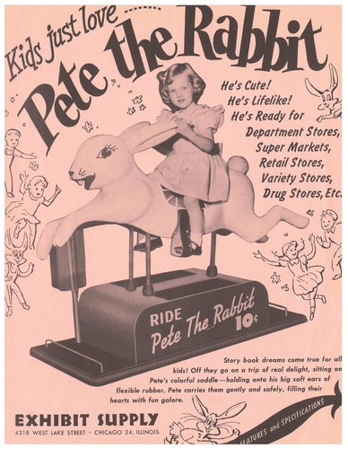 Pete the rabbit - kiddie, ride