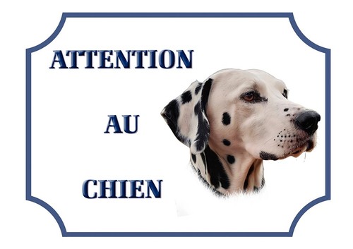 Plaque alu 15x20cm - plaque, "attention