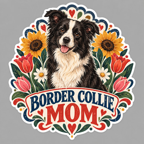 Border collie sticker vinyl - border,