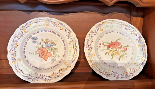 Anciennes assiettes plates - anciennes,