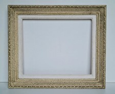 Cadre de tableau en bois et plâtre patiné pour toile de 27,2 x 22,3 cm vers 1950