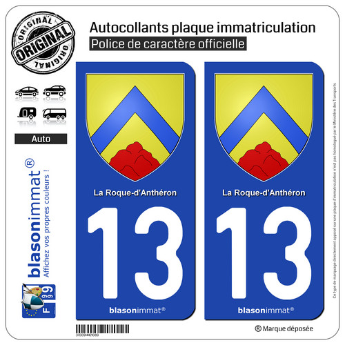 Blasons plaque auto 13 la - auto, |