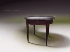 Guéridon ancien Louis XVI avec plateau en marbre – prix réduit si acheté en...