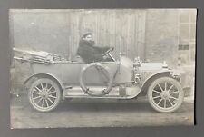 Antique Photographic Card Convertible Car Men Fur