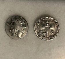 Ancient Zeus and Hera Greek Roman Tetradrachm coin Rare