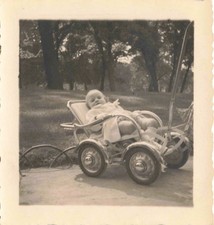 OLD PHOTOGRAPH BABY IN HIS STROLLER