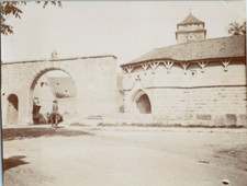 Germany, Rothenburg, door of the 1st enclosure vintage print silver print