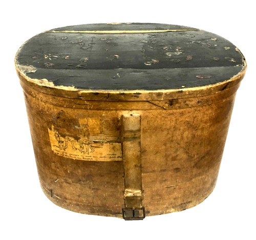 Boîte chapeau ancienne - chapeau,