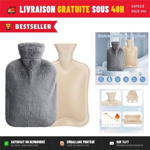 Bouillotte eau chaude avec - bouillotte, 2l