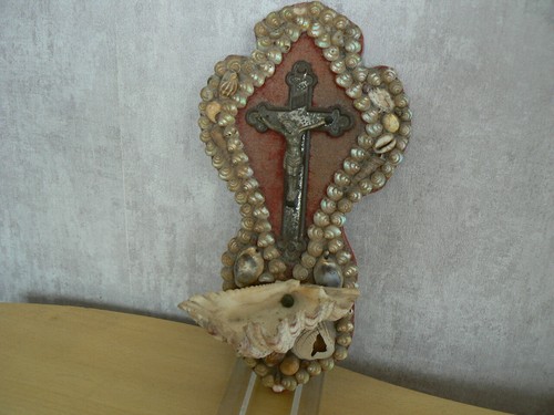 Benitier decor coquillages - benitier,