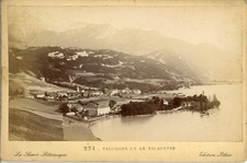 France, Savoie, Talloires et la Tournette, ca.1880, vintage albumen print vintage