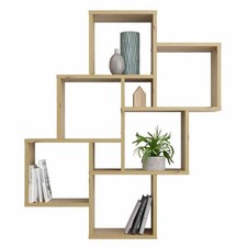 Étagère Murale Design "Riolo" 94cm Chêne Clair