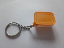 Vintage TUPPERWARE Brand Miniature Keychain Container with Lid Keychain
