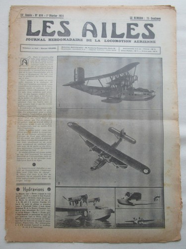 Ailes 1934 659 hydravion - ,