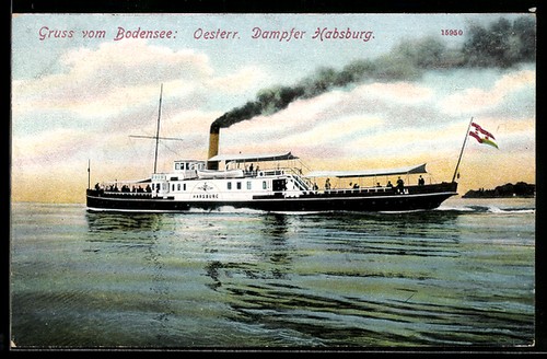 Bateau vapeur autrichien - à,