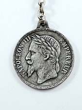 KEYCHAIN - NAPOLEON III - Emperor - Coin, Coin - Metal, Vintage 1960s -