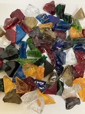 Dalle de Verre Glass for Stained Glass Window Mosaic Supplies Multicolor 60Pcs C