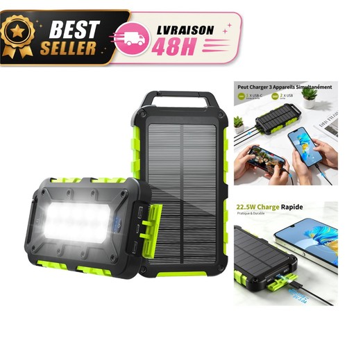 Batterie externe solaire - batterie,