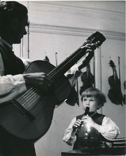 The Duo: Guitar and Flute Photo Photography Child Guitarist Flutist c. 1960