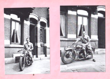 LOT DE 2 PHOTOGRAPHIES : MOTO