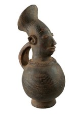 Jarre Mangbetu 26 cm -  Vase Terre Cuite - Poterie Africaine 17404