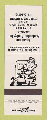 Matchbook cover depanneur - cover,