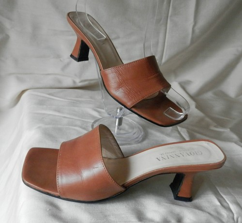 Mules sabots cuir fauve 5 - fauve, t