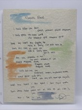 KATIE TOUPIN SIGNED & WRITTEN LYRIC SHEET MAGNETIX MOVES RARE
