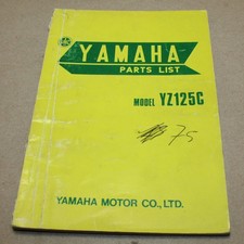 PARTS LIST YAMAHA YZ 125 C
