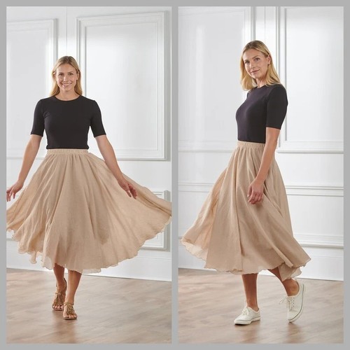 Indien beige solide jupe coton - indien,