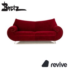 Bretz Gaudi Tissu Canapé Trois Places Rouge Neuf