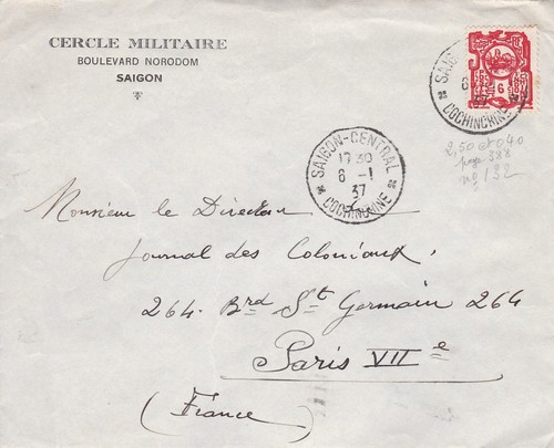 Indochine vietnam lettre 1937 - vietnam,