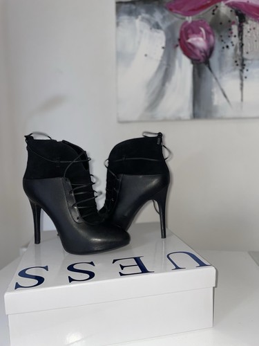 Guess bottines noires nubuck - bottines,