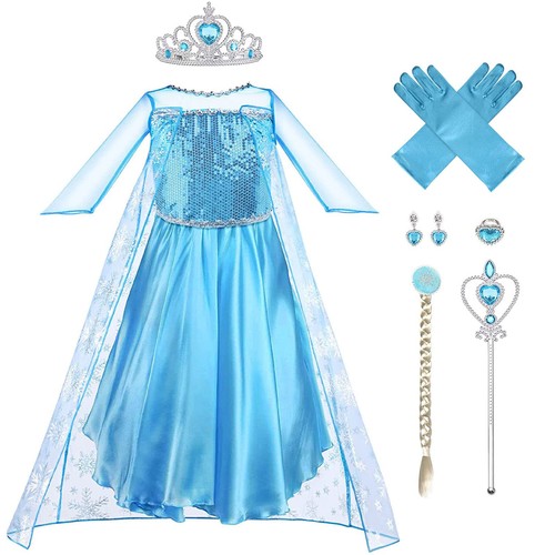 Robe princesse elsa 5pcs - robe,