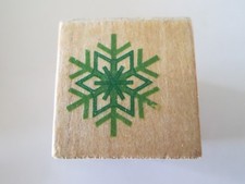 TAMPON BOIS FLOCON 2,5cm X 2,5CM   SCRAPBOOKING
