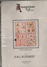 point de croix kit sur lin ABC