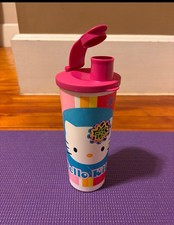 Hello Kitty Tupperware Flip Top Lid Tumbler Cup Sanrio