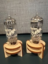 Match Pair Amperex Bugle Boy 6DJ8 ECC88 HaloGet Vacuum Tubes TV7&Maxi Test NOS?
