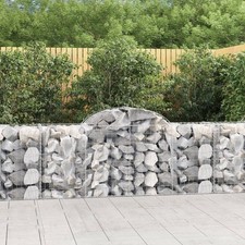 Paniers à gabions arqués 12 pcs 200x50x80/100 cm Fer galvanisé gabion vidaXL