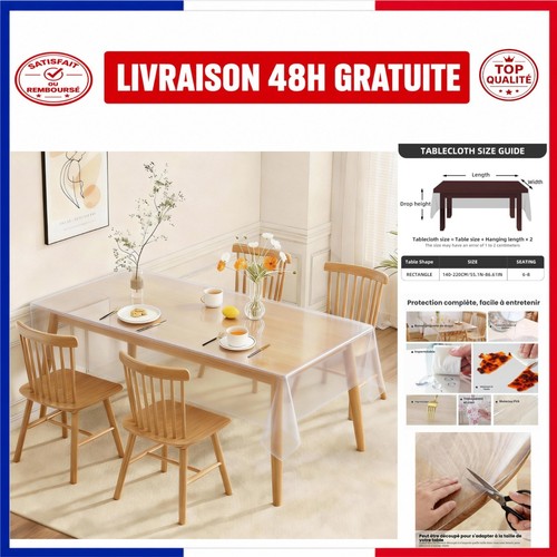 Nappe transparente pvc - nappe, 140x220