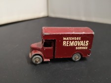 B489-MATCHBOX LESNEY No17A BEDFORD MATCHBOX REMOVALS VAN. *MAROON*